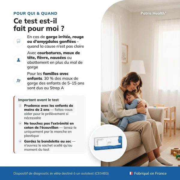 Quand utiliser un autotest Streptocoque A