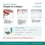 Instructions en trois étapes pour utiliser le Patris Health Autotest Allergie