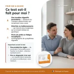 Infographie indiquant a qui s adresse le Patris Health Autotest Calprotectine