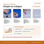 Instructions en 4 etapes pour utiliser le Patris Health Autotest Calprotectine