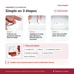 Utilisation du Patris Health Autotest Carence en Fer en trois étapes