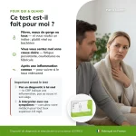 Infographie indiquant a qui s adresse le Patris Health Autotest CRP