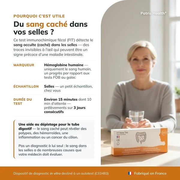 Presentation du Patris Health Autotest FIT avec les informations essentielles