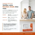Presentation du Patris Health Autotest Fonction Renale avec les informations essentielles