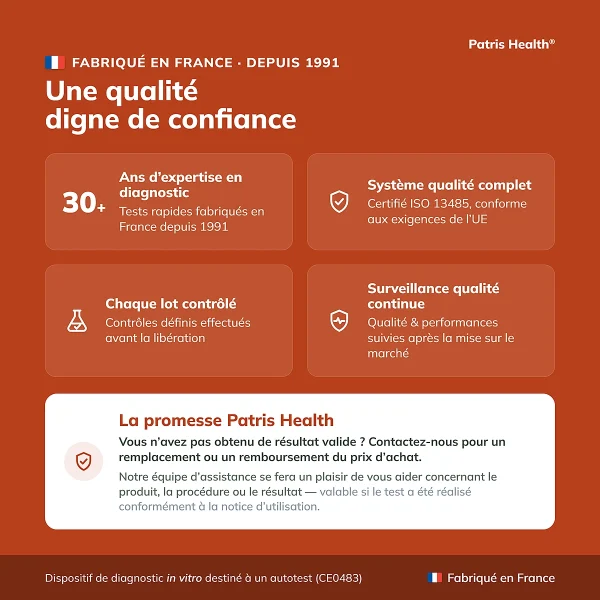 Patris Health Autotest PSA – qualité et fabrication en France