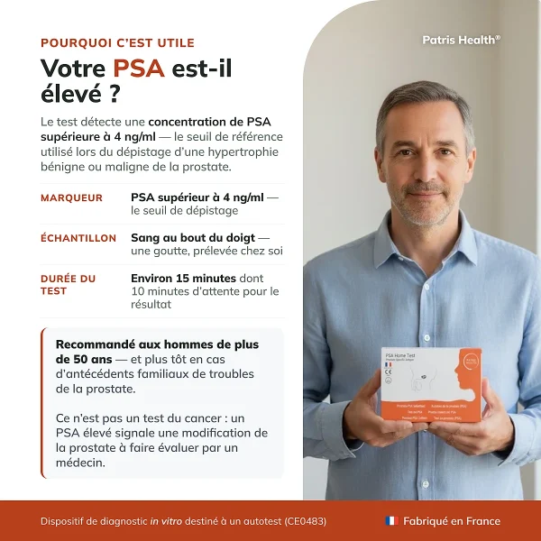 Patris Health Autotest PSA – utilité du test et informations clés