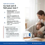 Infographie indiquant a qui s adresse le Patris Health Autotest Rotavirus et Adenovirus