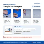 Instructions en 4 etapes pour utiliser le Patris Health Autotest Rotavirus et Adenovirus