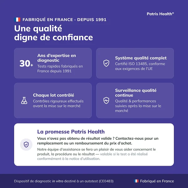 Patris Health Autotest Thyroïde TSH – qualité et fabrication en France