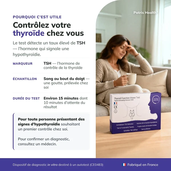 Patris Health Autotest Thyroïde TSH – utilité du test et informations clés