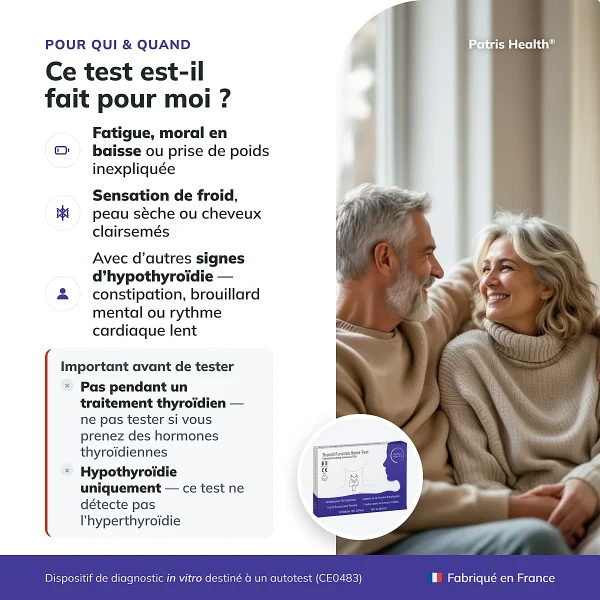 Patris Health Autotest Thyroïde TSH – à qui le test est destiné