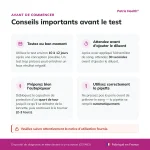 Conseils importants avant d’utiliser le Patris Health Test de grossesse sanguin