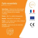 Faits essentiels du test TTG Patris Health