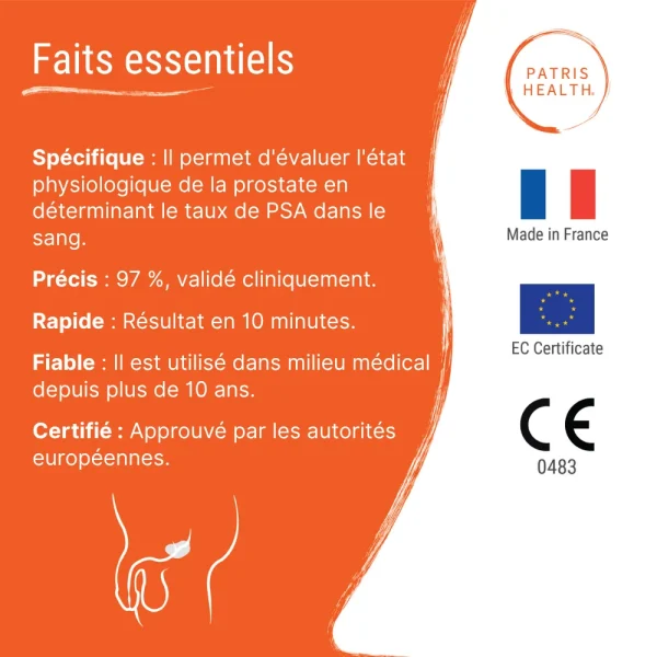 Faits essentiels du test PSA Patris Health