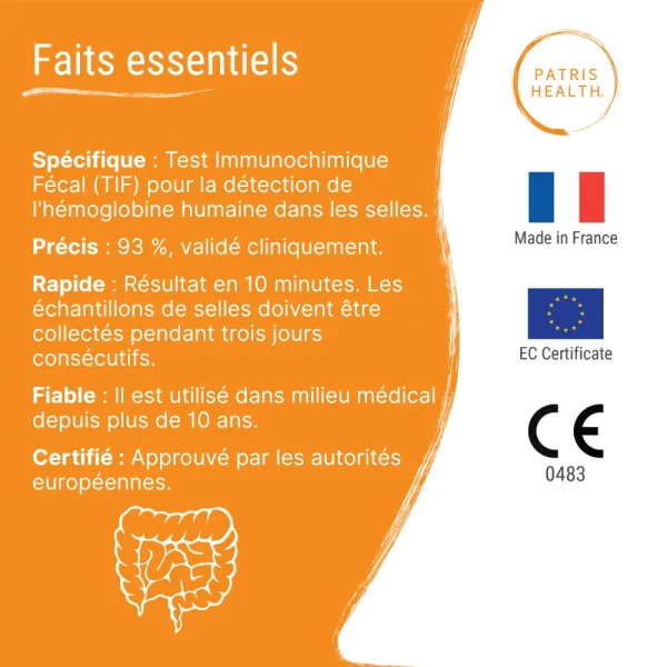 Faits essentiels du test immunochimique fécal Patris Health