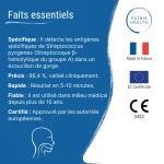 Faits essentiels du test Streptocoque A Patris Health