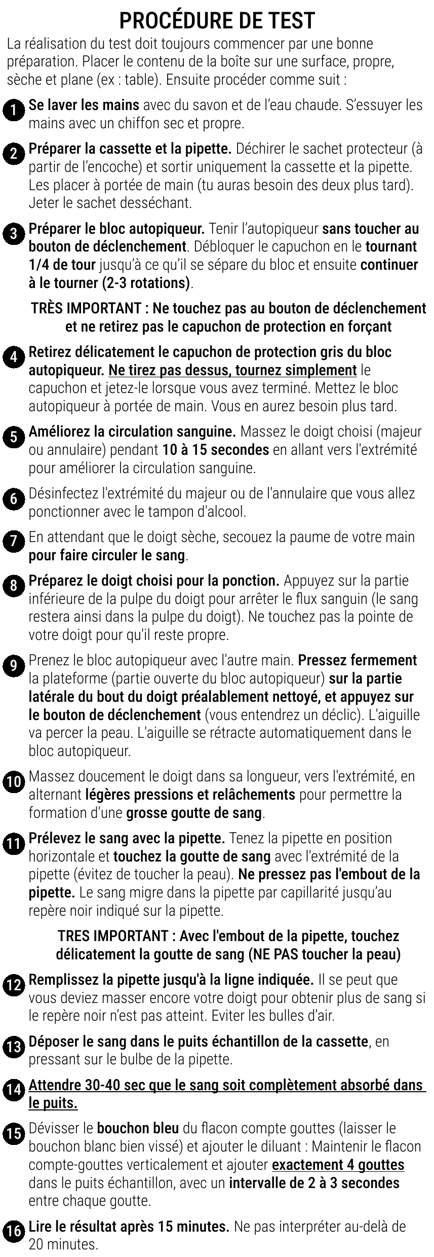 Notice d’utilisation de l’Autotest de dépistage de la maladie cœliaque Patris Health – la procédure de test