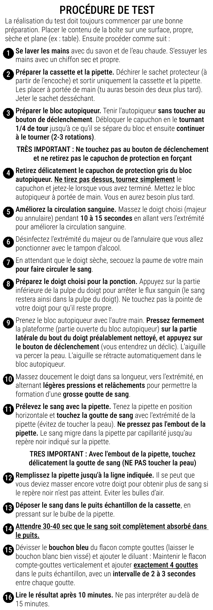 Notice d’utilisation de l’Autotest de Helicobacter pylori Patris Health – la procédure de test