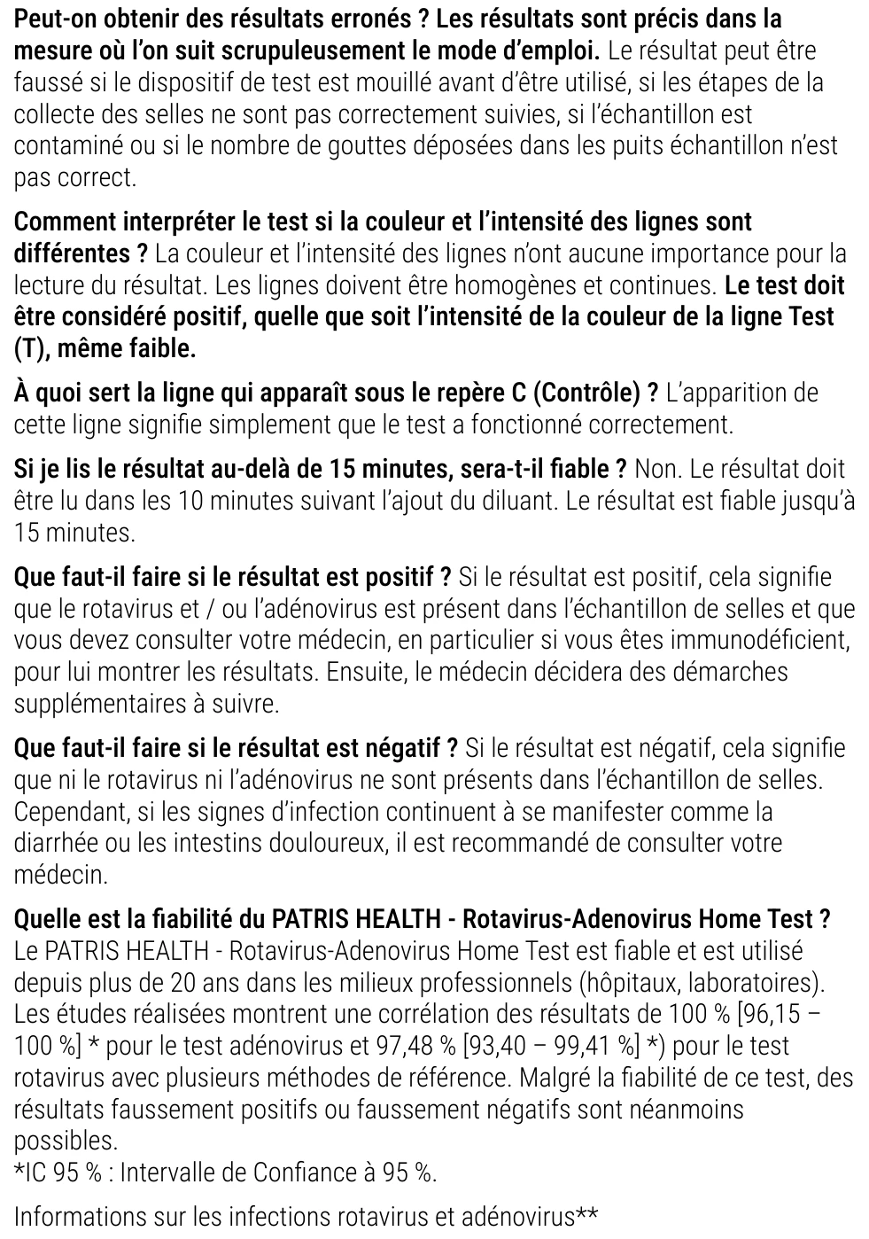 Notice d’utilisation de l’Autotest de rotavirus et adénovirus Patris Health – à propos du test, questions et réponses (partie 2)